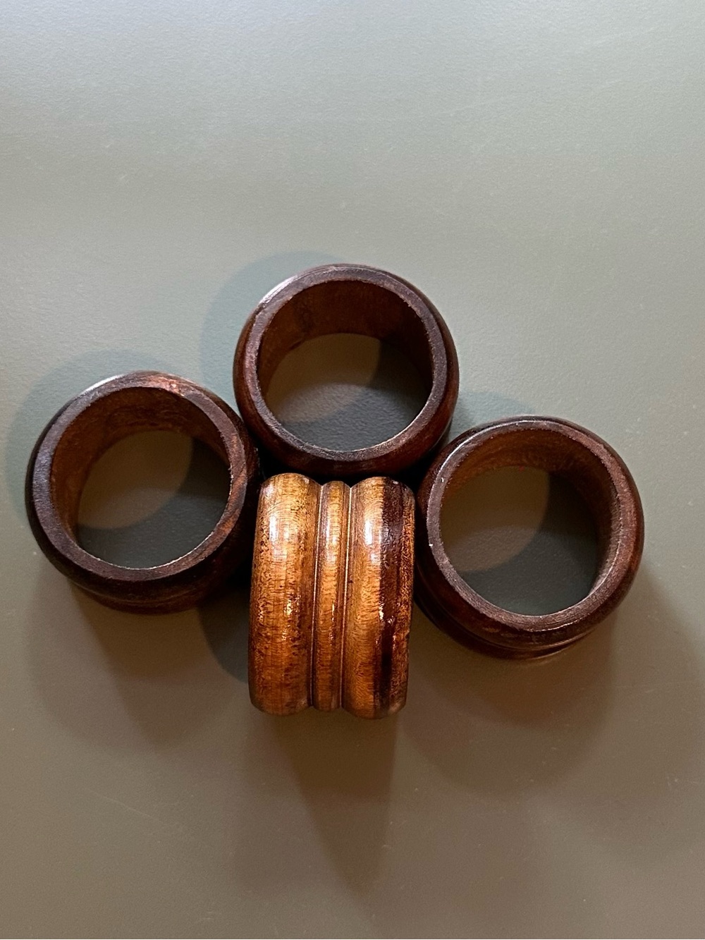 4 wooden napkin holders • vintage